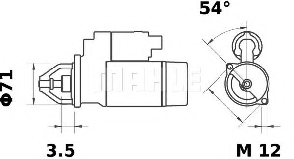 Стартер MAHLE ORIGINAL MS 106