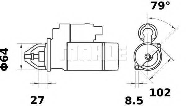 Стартер MAHLE ORIGINAL MS 35