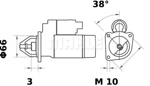 Стартер MAHLE ORIGINAL MS 8