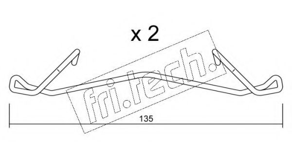 Комплектующие, колодки дискового тормоза fri.tech. KIT.090