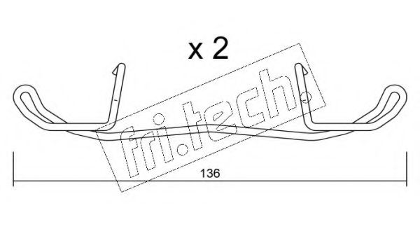 Комплектующие, колодки дискового тормоза fri.tech. KIT.093
