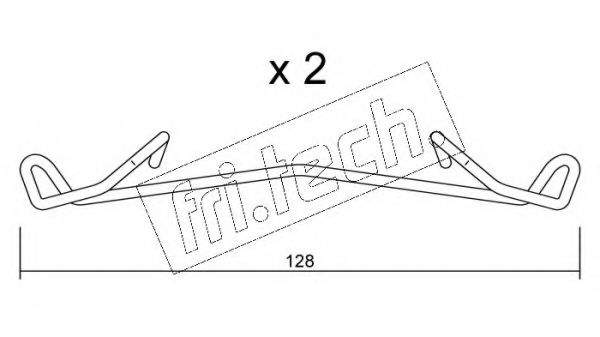 Комплектующие, колодки дискового тормоза fri.tech. KIT.106