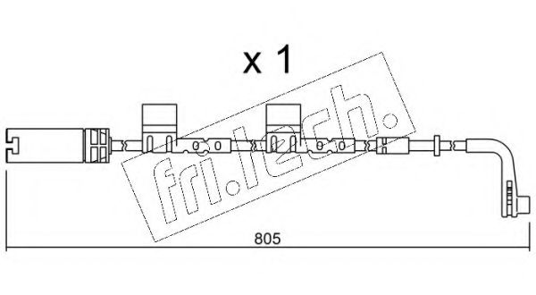 Сигнализатор, износ тормозных колодок fri.tech. SU.222