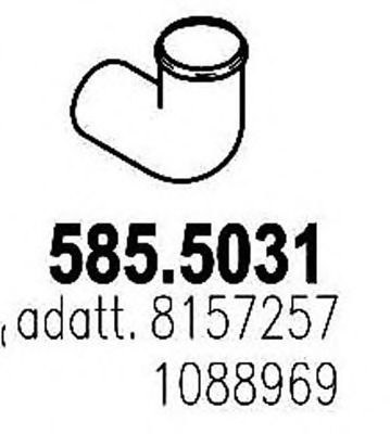 Труба выхлопного газа ASSO 585.5031