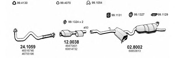 Система выпуска ОГ ASSO ART0029
