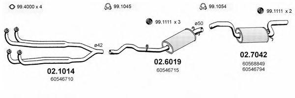 Система выпуска ОГ ASSO ART0074