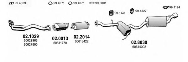Система выпуска ОГ ASSO ART0127
