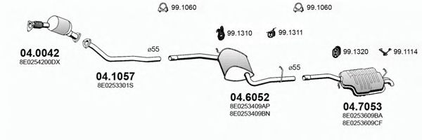 Система выпуска ОГ ASSO ART2760
