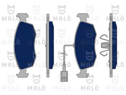 Комплект тормозных колодок, дисковый тормоз MALÒ 1050158