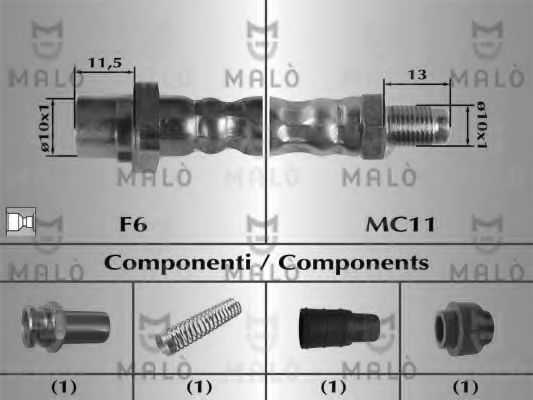 Тормозной шланг MALÒ 81027