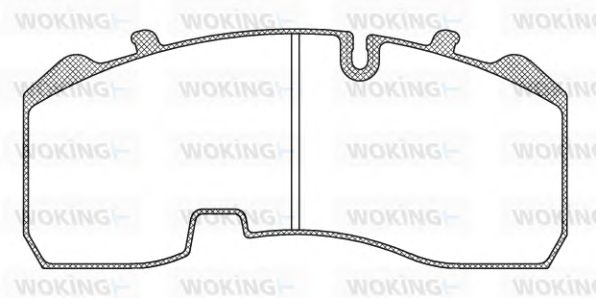 Комплект тормозных колодок, дисковый тормоз WOKING JSA 11843.10