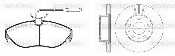 Комплект тормозов, дисковый тормозной механизм WOKING 85863.01