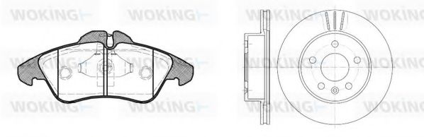 Комплект тормозов, дисковый тормозной механизм WOKING 84783.00