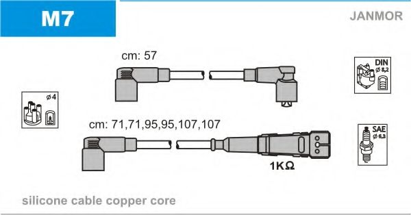 Комплект проводов зажигания FAE 85030