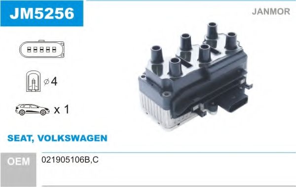 Катушка зажигания JANMOR JM5256