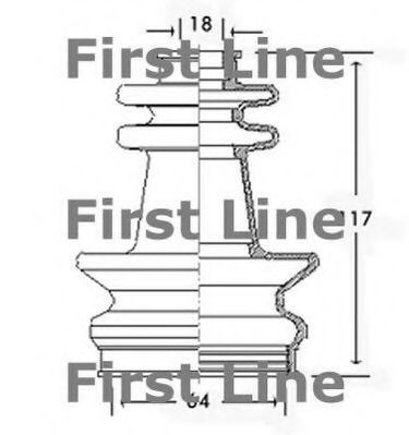 Пыльник, приводной вал FIRST LINE FCB2597