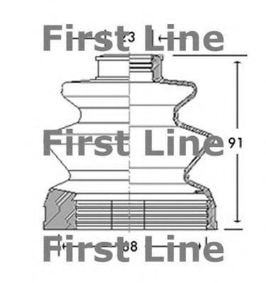 Пыльник, приводной вал FIRST LINE FCB2744