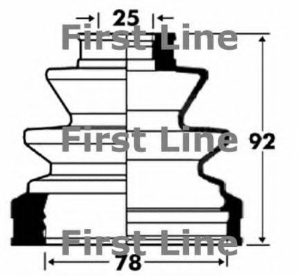 Пыльник, приводной вал FIRST LINE FCB2868