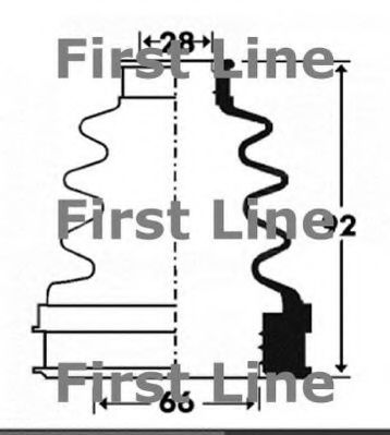 Пыльник, приводной вал FIRST LINE FCB2900