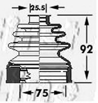 Пыльник, приводной вал FIRST LINE FCB6117