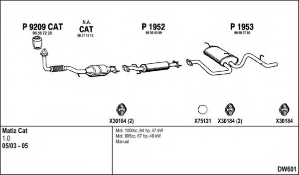 Система выпуска ОГ FENNO DW601