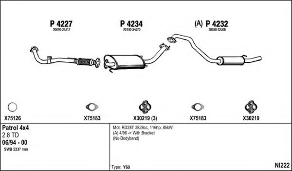 Система выпуска ОГ FENNO NI222