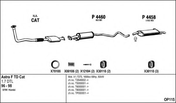Система выпуска ОГ FENNO OP115