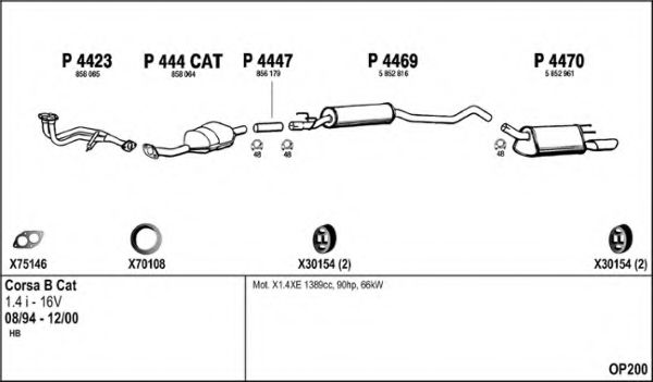 Система выпуска ОГ FENNO OP200