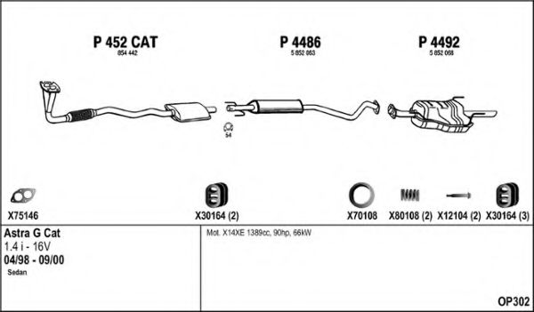 Система выпуска ОГ FENNO OP302