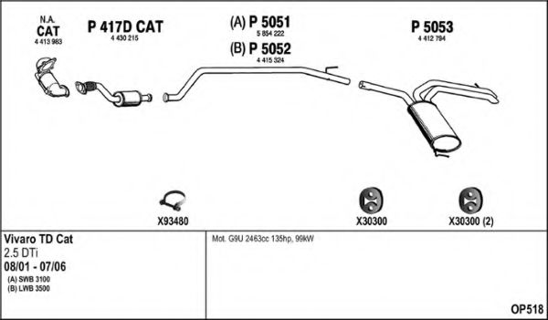Система выпуска ОГ FENNO OP518