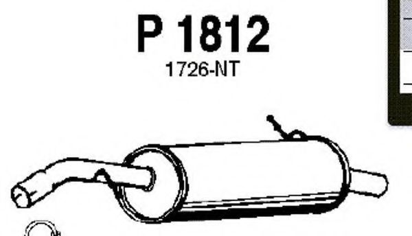 Глушитель выхлопных газов конечный FENNO P1812