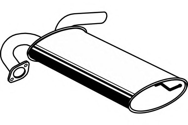 Глушитель выхлопных газов конечный TEMOT 374377