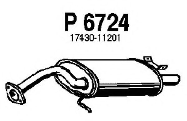 Глушитель выхлопных газов конечный FENNO 6724