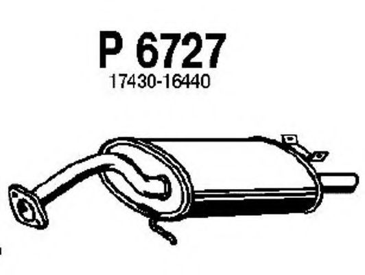 Глушитель выхлопных газов конечный FENNO P6727