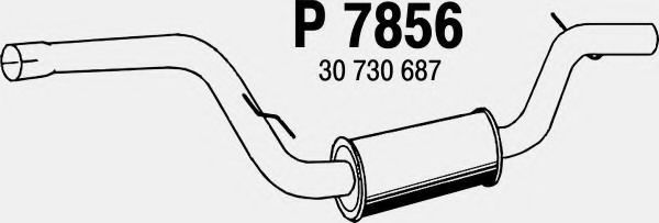 Средний глушитель выхлопных газов FENNO P7856