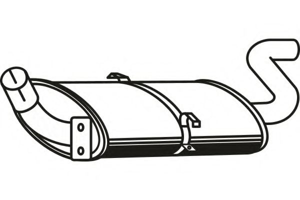 Глушитель выхлопных газов конечный FENNO P7875