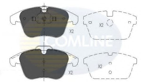 Комплект тормозных колодок, дисковый тормоз COMLINE CBP06036