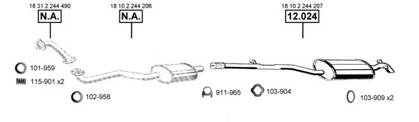 Система выпуска ОГ ASMET BM121600