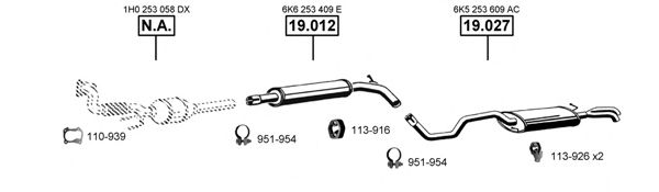 Система выпуска ОГ ASMET SE191170