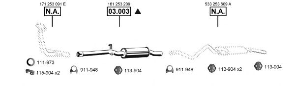 Система выпуска ОГ ASMET VA035935