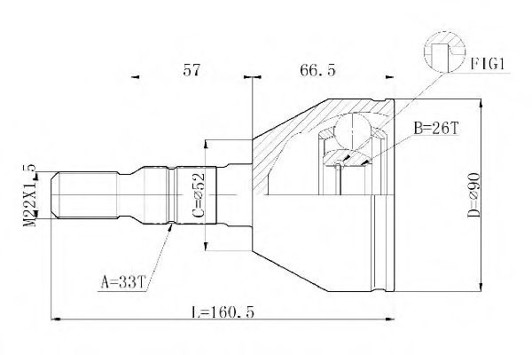 Шарнирный комплект, приводной вал STATIM C.246