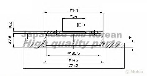 Тормозной диск ASHUKI 0990-2302