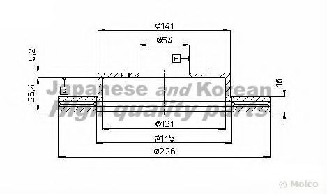 Тормозной диск ASHUKI 0990-4402