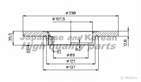 Тормозной диск ASHUKI 0990-9090