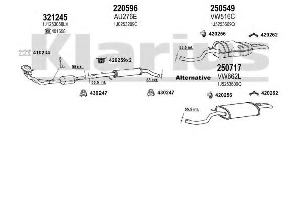Система выпуска ОГ KLARIUS 930801E