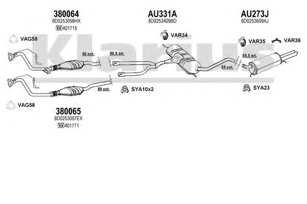 Система выпуска ОГ KLARIUS 940494U