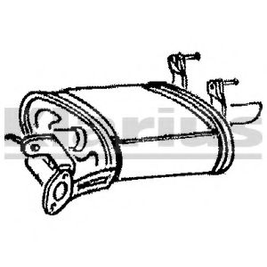 Глушитель выхлопных газов конечный KLARIUS TY378G