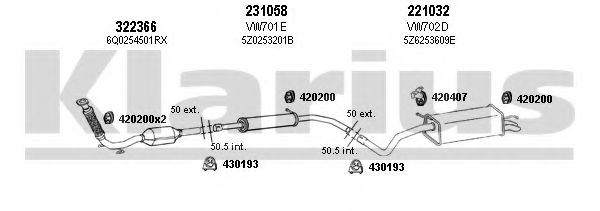 Система выпуска ОГ KLARIUS 931402E
