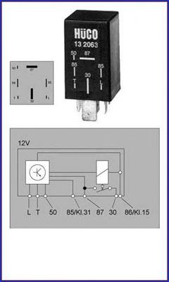 Реле, система накаливания HITACHI 132063