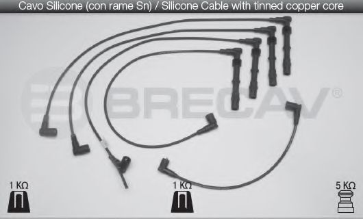 Комплект проводов зажигания BRECAV 02517